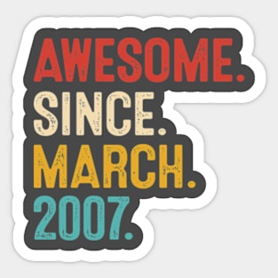 Vintage Birthday March 2007 Sticker